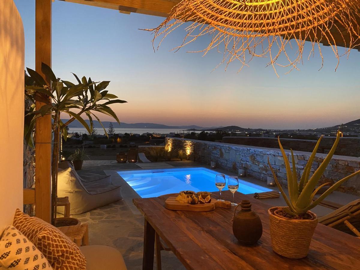 Villa Ypsilon Naxos - Luxury Holiday House With Amazing Sea View & Private Pool Agia Anna  외부 사진